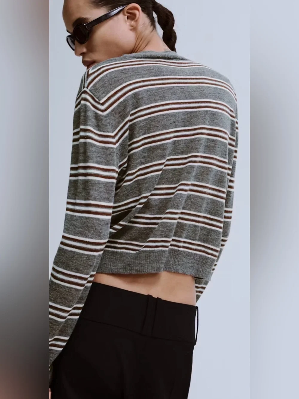 Mango Knit Striped Sweater